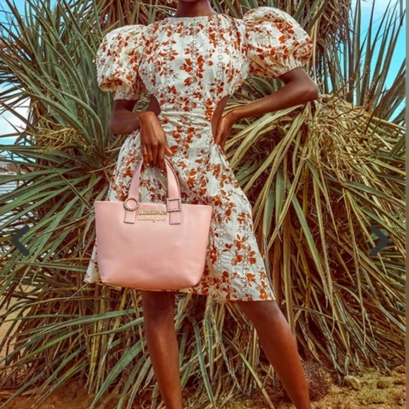 Autumn Adeigbo Dresses & Skirts - Autum Adiegbo Ilona Dress Brown White Cutout Floral New With Tags Size 2